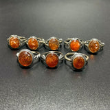 8 Pieces High Quality Sunstone Different Styles Sterling Silver Ring -Wholesale Crystals