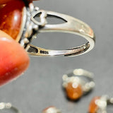 8 Pieces High Quality Sunstone Different Styles Sterling Silver Ring -Wholesale Crystals