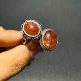 8 Pieces High Quality Sunstone Different Styles Sterling Silver Ring -Wholesale Crystals