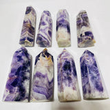 8 Pieces Large Chevron Amethyst Tower Points -Wholesale Crystals