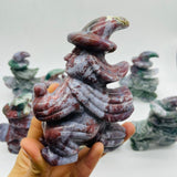 8 Pieces Ocean Jasper Witch Riding A Broom Hand Carving -Wholesale Crystals