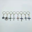 8 Types Crystal Keychain Carving Wholesale Cross Spin Turntable Shape - Wholesale Crystals