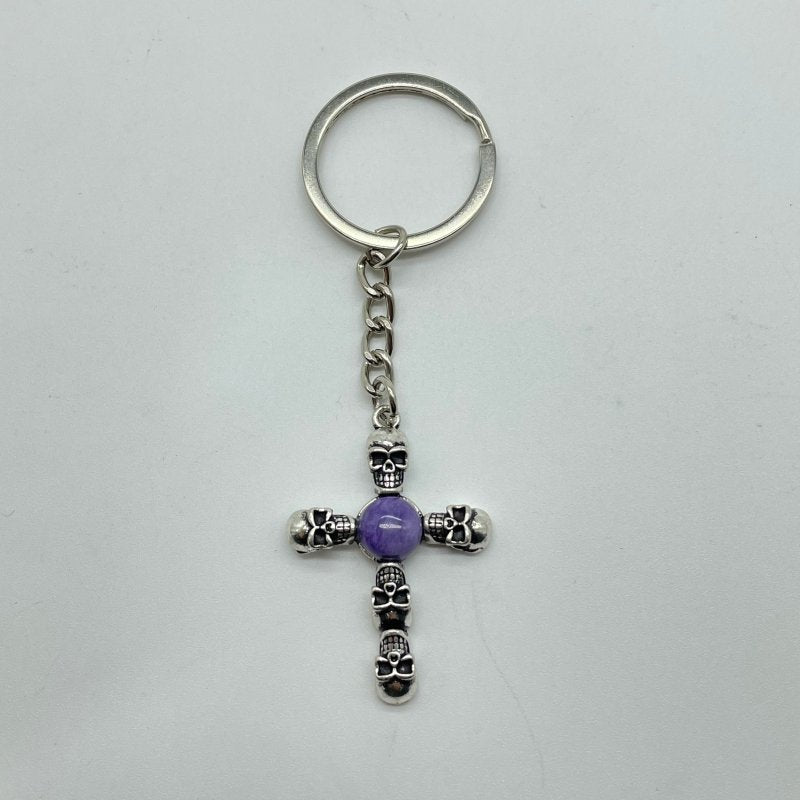 8 Types Crystal Keychain Carving Wholesale Cross Spin Turntable Shape - Wholesale Crystals