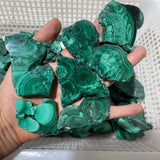 85 Pieces Small Polished Malachite Slab -Wholesale Crystals