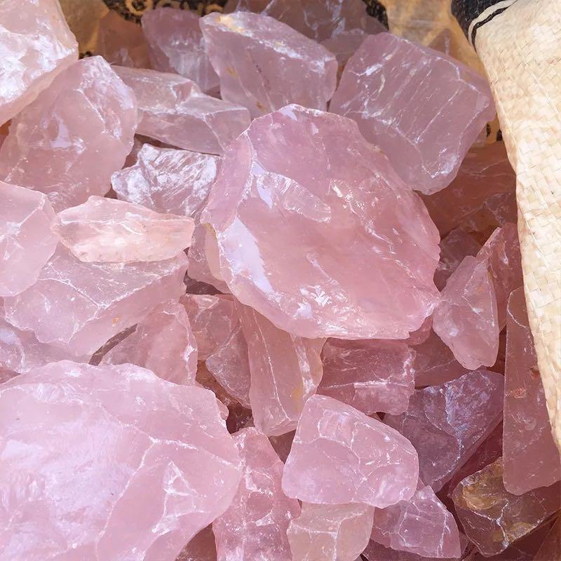 Raw Rose Quartz Crystal Rough -Wholesale Crystals