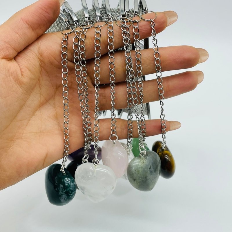 9 Types Crystal Heart 304 Stainless Steel Tea Leak Proof Mesh Filter With Chain - Wholesale Crystals