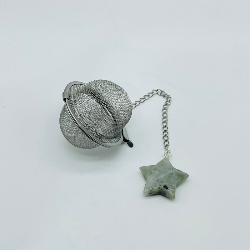 9 Types Crystal Star 304 Stainless Steel Tea Leak Proof Mesh Filter With Chain - Wholesale Crystals