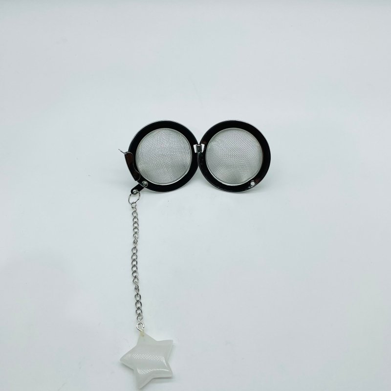 9 Types Crystal Star 304 Stainless Steel Tea Leak Proof Mesh Filter With Chain - Wholesale Crystals