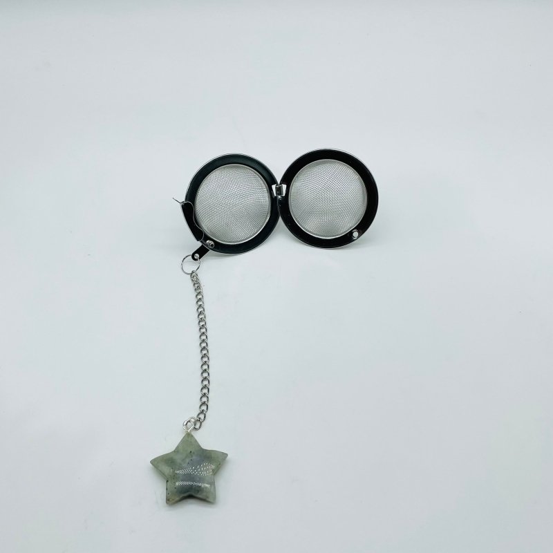 9 Types Crystal Star 304 Stainless Steel Tea Leak Proof Mesh Filter With Chain - Wholesale Crystals