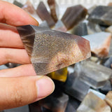 90 Pieces Black Rainbow Sun Stone With Hematite Free Form -Wholesale Crystals