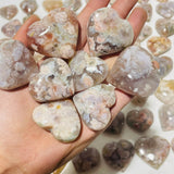 91 Pieces High Quality Sakura Flower Agate Heart -Wholesale Crystals