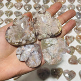 91 Pieces High Quality Sakura Flower Agate Heart -Wholesale Crystals