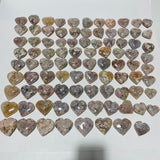 91 Pieces High Quality Sakura Flower Agate Heart -Wholesale Crystals