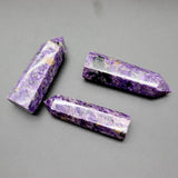 high quality charoite stone point -Wholesale Crystals