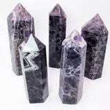 High quality large amethyst chevron tower -Wholesale Crystals