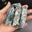 moss agate point -Wholesale Crystals