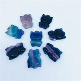 Colorful Rainbow Fluorite Crystal Hello Kitty -Wholesale Crystals