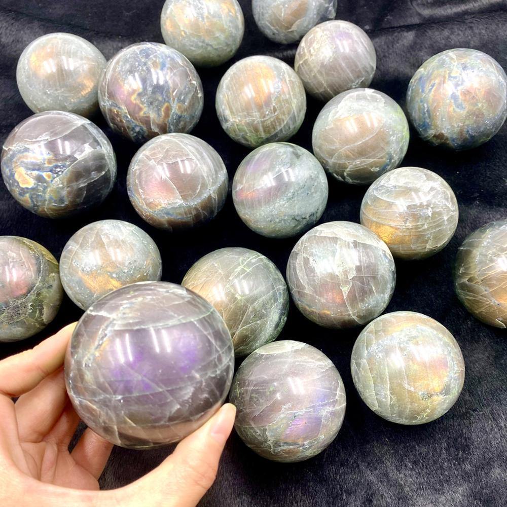 Orange&Purple Labradorite Sphere -Wholesale Crystals