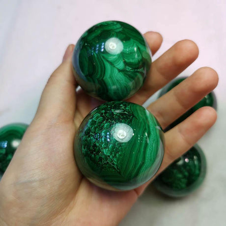 Malachite Spheres Balls -Wholesale Crystals