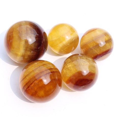 Natural Yellow Fluorite Ball -Wholesale Crystals
