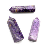 high quality charoite stone point -Wholesale Crystals