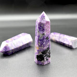 high quality charoite stone point -Wholesale Crystals