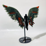 Africa Blood Stone Angel Wing With Stand - Wholesale Crystals