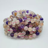 Amethyst Mica Rutile Quartz Mixed Beads Bracelet Wholesale - Wholesale Crystals