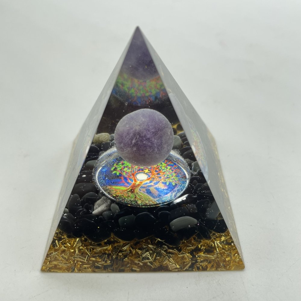 Amethyst Obsidian Orgone Pyramid Wholesale -Wholesale Crystals