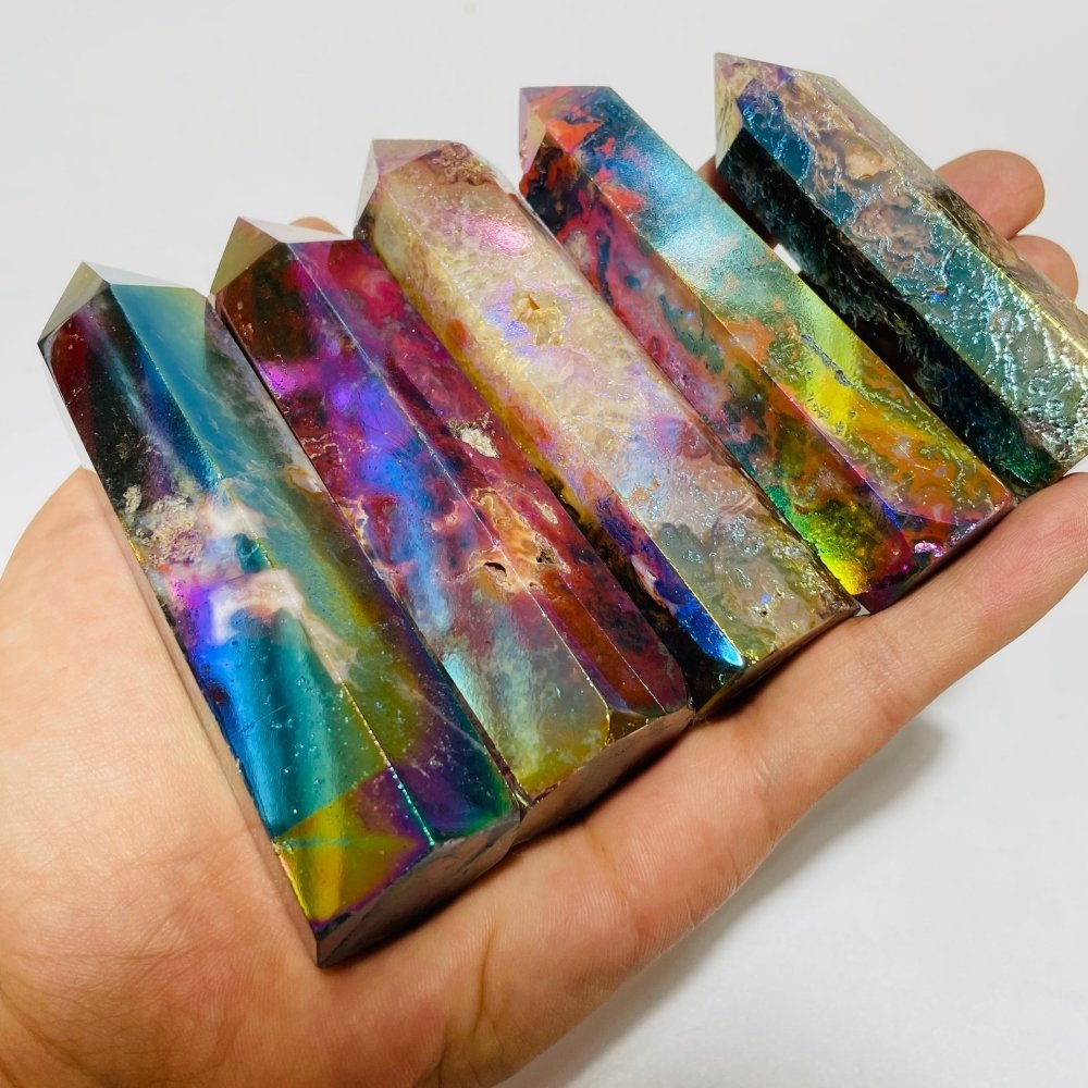 Aura Red Moss Agate Points Wholesale -Wholesale Crystals