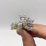 Beautiful Colorful Tourmaline Butterfly Ring Wholesale -Wholesale Crystals