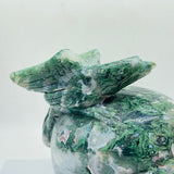 Beautiful Large Moss Agate Bird Skull Carving -Wholesale Crystals