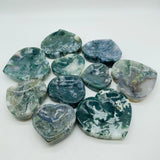 Beautiful Moss Agate Heart Shallow Bowl Carving Wholesale -Wholesale Crystals