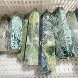 Big Moss Agate Points -Wholesale Crystals