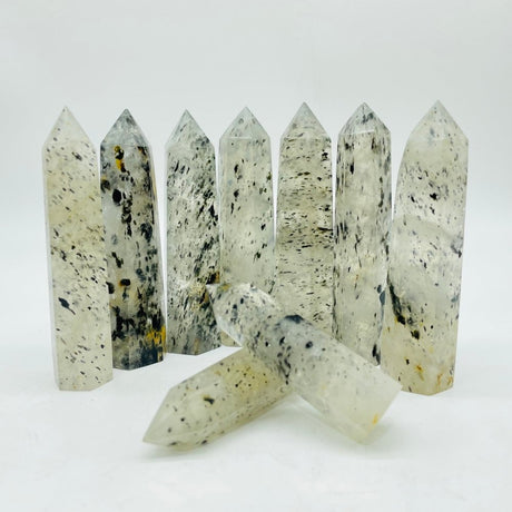 Black Mica Crystal Quartz Tower Points Wholesale -Wholesale Crystals