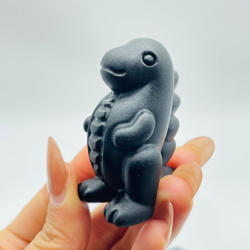 Black Obsidian Baby Dinosaur Carving Wholesale - Wholesale Crystals