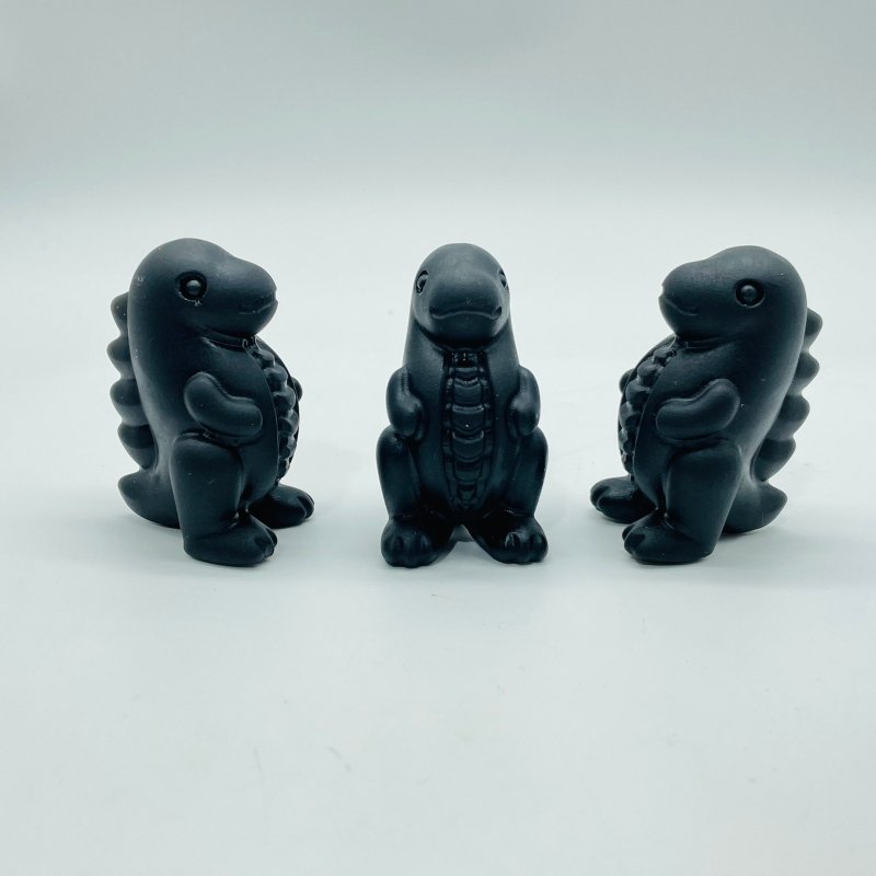 Black Obsidian Baby Dinosaur Carving Wholesale -Wholesale Crystals