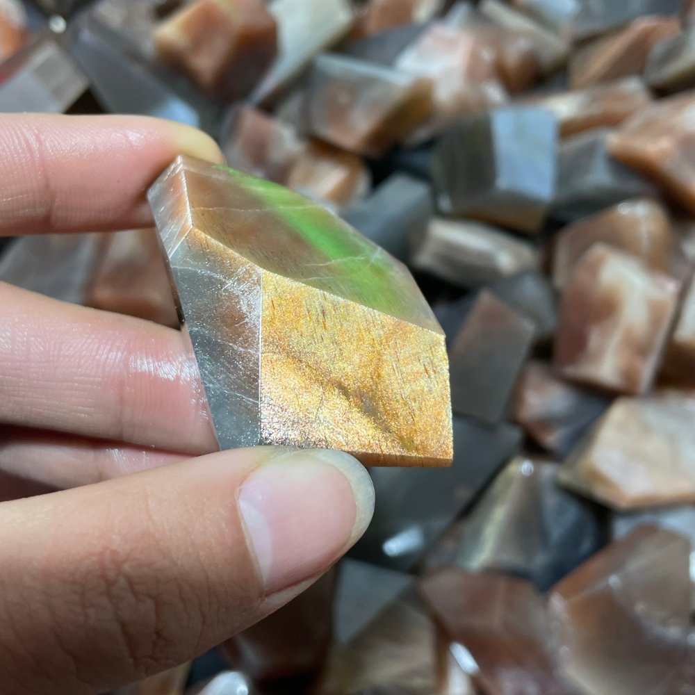 Black Rainbow Sun Stone with Hematite Free Form Wholesale -Wholesale Crystals