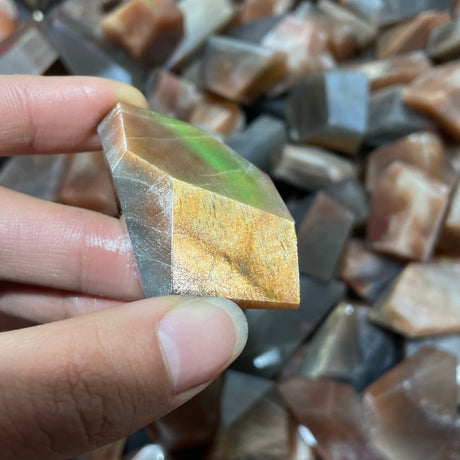 Black Rainbow Sun Stone with Hematite Free Form Wholesale -Wholesale Crystals