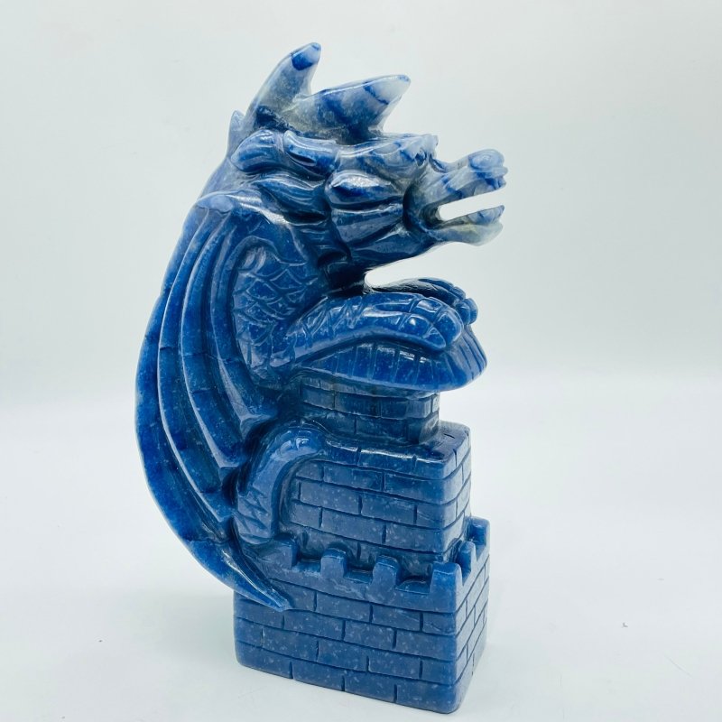 Blue Aventurine Flying Dragon Carving -Wholesale Crystals