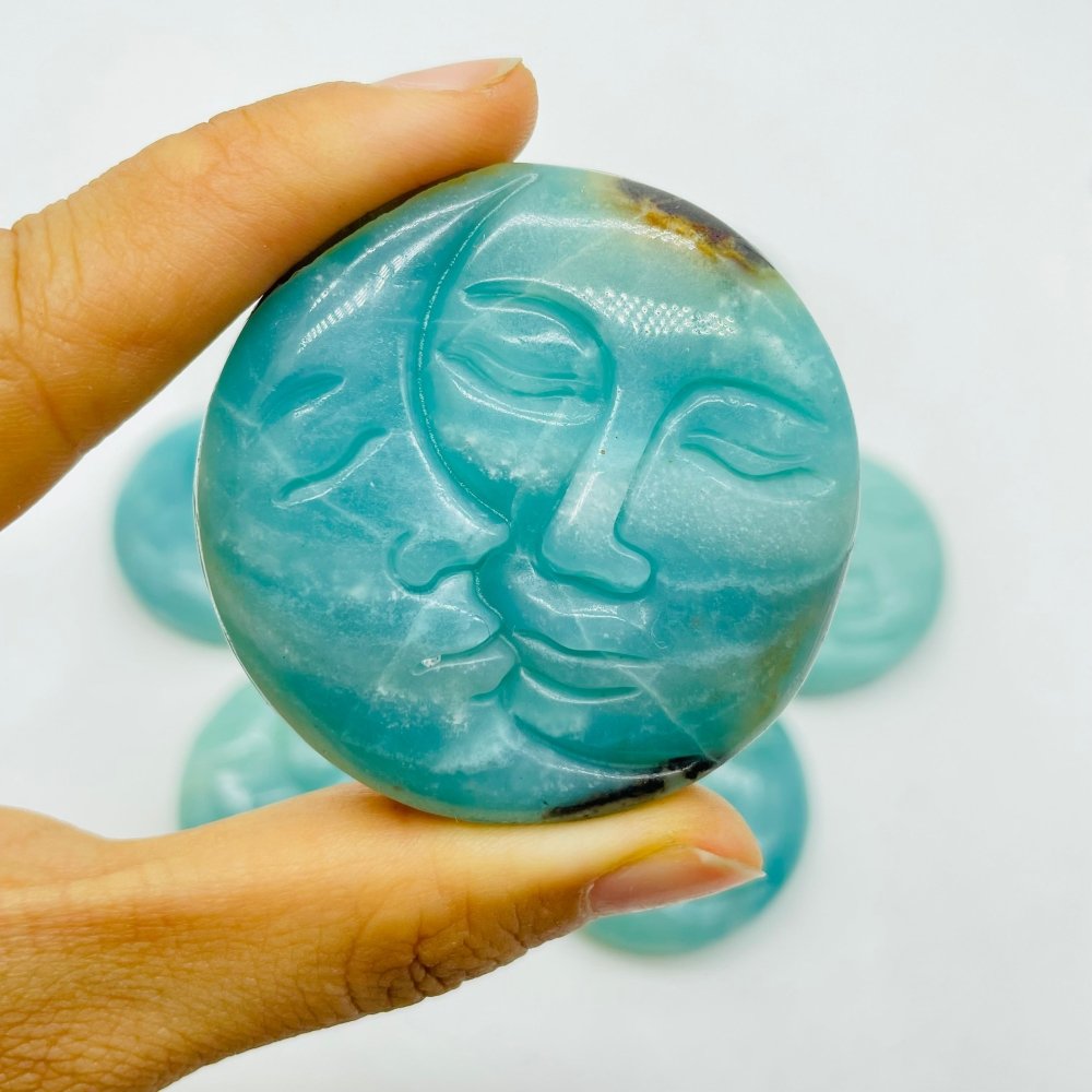 Caribbean Calcite Sun Moon Face Wholesale -Wholesale Crystals