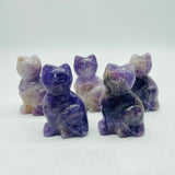 Chevron Amethyst Cat Carving Wholesale -Wholesale Crystals