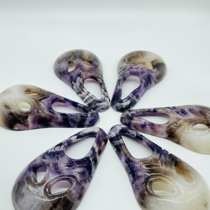 Chevron Amethyst Ghost Mask Carving Halloween Wholesale -Wholesale Crystals