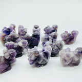 Chevron Amethyst Squirrel Carving Animals Wholesale -Wholesale Crystals