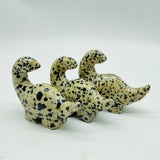 Clear Quartz & Dalmatian Jasper Dinosaur Carving Animals Wholesale -Wholesale Crystals