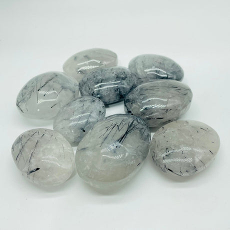 Clear Quartz Mixed Black Tourmaline Palm Wholesale -Wholesale Crystals