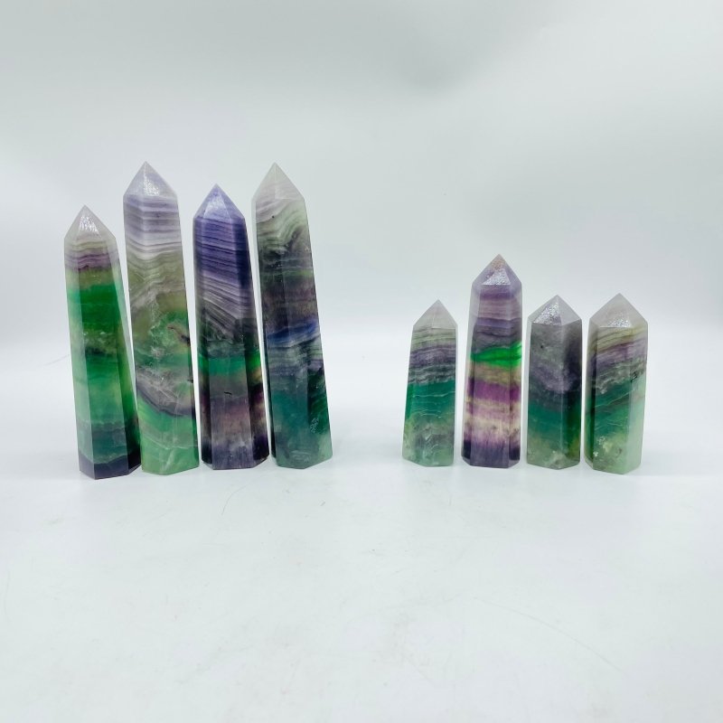 Colorful Silky Fluorite Point Wholesale -Wholesale Crystals