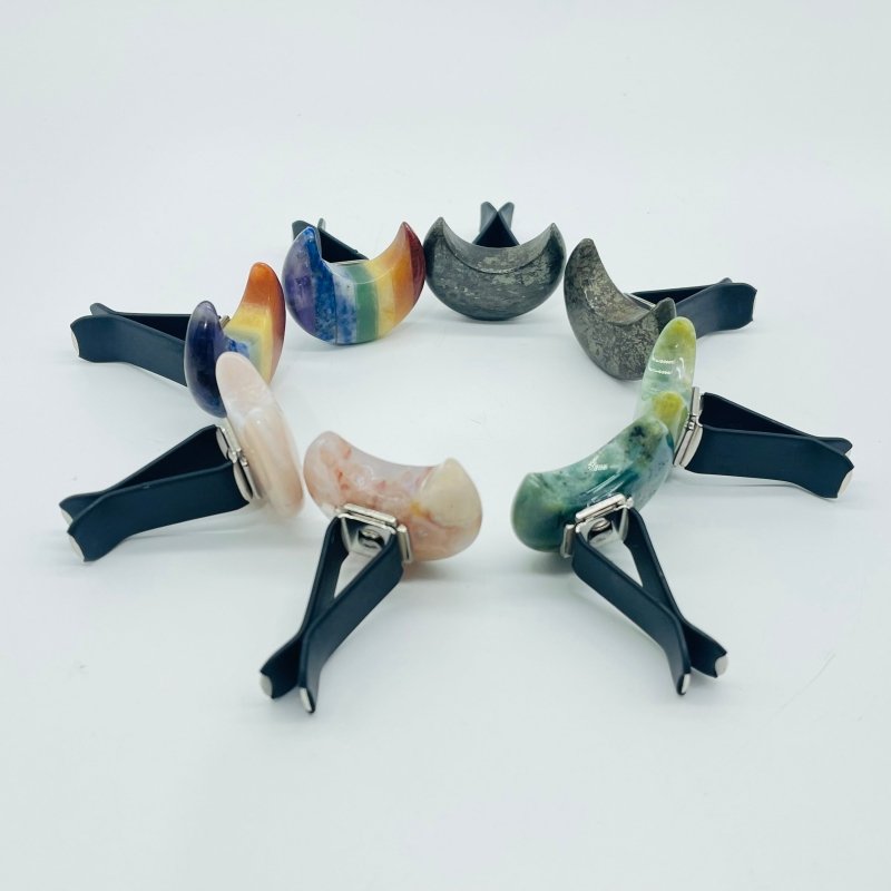 Crystal Car Air Vent Clips Moon 7 Chakra Stone Car Accessories -Wholesale Crystals