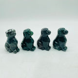 Cute Moss Agate Dog Carving Wholesale -Wholesale Crystals