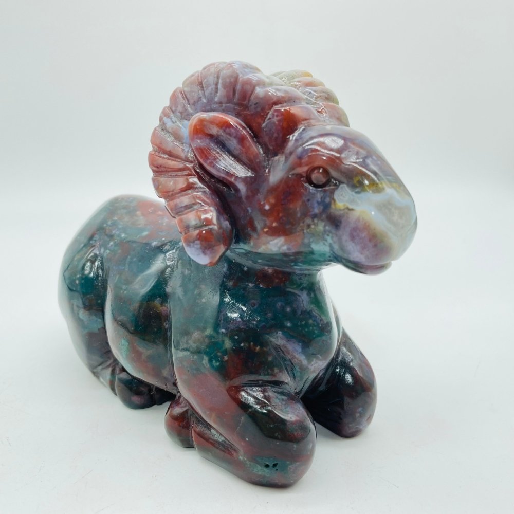 High Quality Ocean Jasper Goat Carving -Wholesale Crystals